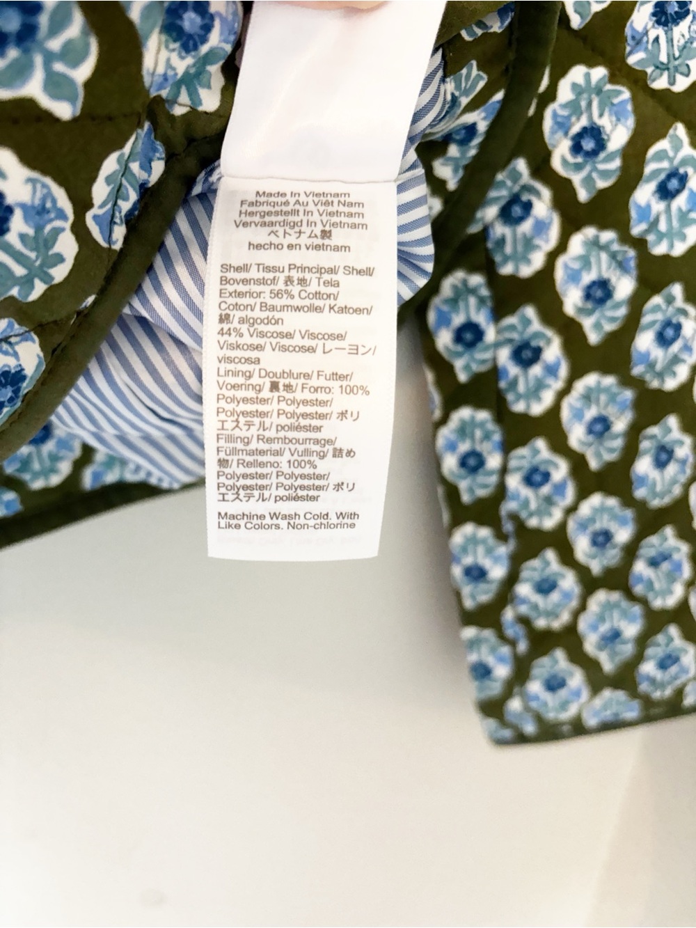 J.CREW Quilted Floral Button Jacket sz. S - Picture 5 of 6